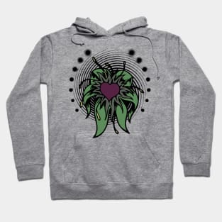 Heart Flower Vintage Classic Hoodie